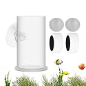 Fish Food Feeder - Transparent Feeding Bowl Set | Aquarium Dispenser With Suction Cup | Shrimp Feeding Tube For Indoor Tank, Alm Display