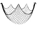 Fish Net Decorations for Party, Black Fishing Nets Pirate Halloween Decor