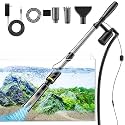 Mildhug Fish Tank Cleaner - Aquarium Gravel Cleaner, 530GPH/32W Electric Fish Tank Cleaning Tools, Adjustable Water Flow Aquarium Cleaner Kit, Turtle Tank Gravel Cleaner Vacuum for Wash Sand, Water Changing