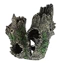 Fish Tank Decorations, Resin Hollow Tree Trunk Aquarium Decorations Large, Fish Hideout Caves Betta Log Wood House, Terrarium Decor for Turtle Snake Small Lizards Reptile Tank Accessories