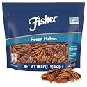 Fisher Unsalted Raw Pecan Halves, 16 oz, Non-GMO Vegan Keto Baking Nuts