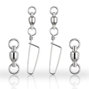 fishfun 40 pack fishing swivels and snap swivels heavy-duty ball bearing swivel with welded rings for saltwater fishing