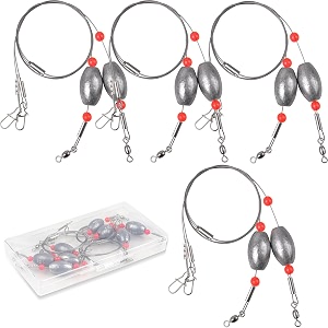 fishing egg sinker weight rigs fish wire leader egg weights fishing ready rigs with swivels and beads for trout bottom fishing