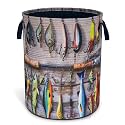 Fishing Laundry Basket Oxford Cloth Funny Fish Laundry Hamper With Handle
