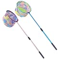 Fishing Net 2 Pack Retractable Lightweight Landing Net with Aluminum Rod Handle Fishing Nets for Youth Catch and Release Butterfly Nets