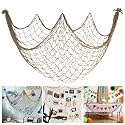 Fishing Net Decor for Party, 80x40'' Brown Fish Nets Halloween Decorations