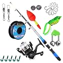 Fishing Rod and Reel with Hook,line,Soft Lure, Frog Combo 7feet