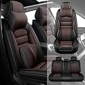Fit for 95% of Cars SUVs Seat Covers,Car Seat Cover Protector,Waterproof Front &amp; Rear Car Seat Covers(Luxury-Black&amp;Coffee)