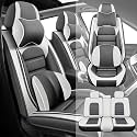 Fit for 95% of Cars SUVs Seat Covers,Car Seat Cover Protector,Waterproof Front &amp; Rear Car Seat Covers(Luxury-Gray&amp;White)