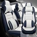 Fit for 95% of Cars SUVs Seat Covers,Car Seat Cover Protector,Waterproof Front Car Seat Covers(Luxury-Blue&amp;White)