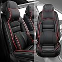 Fit for 95% of Cars SUVs Seat Covers,Car Seat Cover Protector,Waterproof Front Car Seat Covers(Luxury-Black&amp;Red)