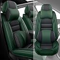 Fit for 95% of Cars SUVs Seat Covers,Car Seat Cover Protector,Waterproof Front Car Seat Covers(Luxury-Black&amp;Green)