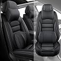 Fit for 95% of Cars SUVs Seat Covers,Car Seat Cover Protector,Waterproof Front Car Seat Covers(Luxury-Black)