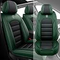 Fit for 95% of Cars SUVs Seat Covers,Car Seat Cover Protector,Waterproof Front Car Seat Covers(Standard-Black&amp;Green)