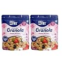 Fit &amp; Flex Baked Crunchy Granola | Happy Berries| Oat Rich Cereal with High Protein and Fibre | Ready to Eat Healthy Granola for Breakfast | Real Freeze Dried Fruits Snacks | 450 GM (Pack of 2)