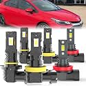 Fit For Chevy Cruze 2016-2019 light Bulbs, High/Low Dual Beam Fog Lights Combo, Plug and Play, 6 PCS