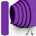 Lightweight Multipurpose 13MM Thick Non Slip Exercise Yoga Mat For Yoga, Pilates, and Home Workout for Men &amp; Women Gym Workout and Yoga Exercise with Shoulder Strap (Purple)