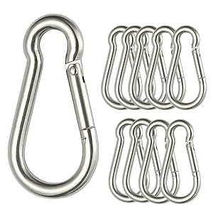 fit fusion snap hook lock for climbing gi snap carabiner silver outdoor sports carabiner spring clips hook 10mm 10