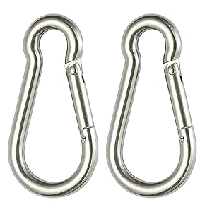 fit fusion lock for climbing snap hook for rope gi snap hook carabiner silver outdoor sports carabiner snap spring clips hook 10mm 2pcs