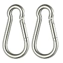 Fit Fusion® Lock for Climbing, snap Hook for Rope, GI Snap Hook Carabiner (Silver), Outdoor Sports Carabiner snap Spring Clips Hook (10MM, 2Pcs)