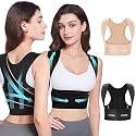 Fit Geno Invisilite Posture Corrector for Women, Adjustable Back Brace for Hunchback Slouching, Upper Back Neck Shoulder Pain Relief, Lightweight Discreet Under Clothes, X-Large