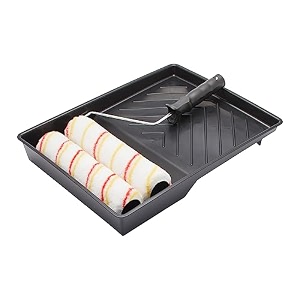 fit for the job 4 piece 9 inch twin paint roller set with frame amp tray 934