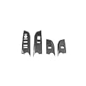 Fit For Kia K4 2024 2025 2026 LHD Window Glass Lifting Switch Button Cover Door Armrest Trim Panel(LHD For Carbon)