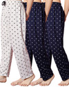 Fit N Fame Pack of 3 Cotton Night Dress Pyjama/Pyjami for Women Comfort For M To XL Set Of 3 Women Pyjama