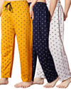 Fit N Fame Pack of 3 Cotton Night Dress Pyjama/Pyjami for Women Comfort For M To XL Set Of 3 Women Pyjama
