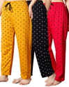 Fit N Fame Pack of 3 Cotton Night Dress Pyjama/Pyjami for Women Comfort For M To XL Set Of 3 Women Pyjama