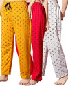 Fit N Fame Pack of 3 Cotton Night Dress Pyjama/Pyjami for Women Comfort For M To XL Set Of 3 Women Pyjama