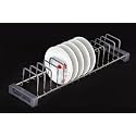 Chrome Finished Coating STANDUM Cutlery Rack/Cup Saucers Rack/Plate Rack/THALI Rack/Utensil Holder(for 22 INCH Tandem Basket)