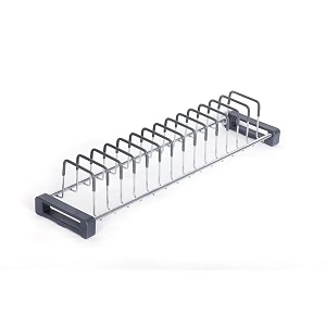 stainless steel coating tandem rackcup saucers rackutensil holderkitchen stand with 14 sections chrome platedfor 22 inch tandem basket205 inch length
