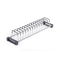 Stainless Steel Coating Tandem Rack/Cup Saucers Rack/Utensil Holder/Kitchen Stand with 14 Sections Chrome Plated(for 22 INCH Tandem Basket)(20.5 INCH Length)