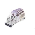 Stainless Steel Coating Dish Rack/Plate Rack/Plate Stand/STANDUM Rack with 11 Sections (for 20 INCH Tandem Basket/Rack)(18.5 INCH Length)(Size:-L*W*H=18.5 * 6.4 * 6 INCH)