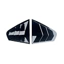 Fit for VW Fit for Jetta MK6 2012-2018 Car Rear Louver Window Side Shutter Cover Trim Sticker Vent Scoop Carbon Fiber Pattern Accessories(Gloss Black)