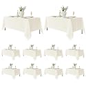 Fitable 10 Pack Ivory Tablecloths 70x120 Inch for 6-8 Ft Rectangle Tables