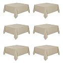 Fitable 6 Pack Nature Square Tablecloths 70x70 Inch for 2-4 Ft Tables