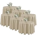 Fitable 6 Pack Nature Tablecloths 90 Inch Round for 36"-72" Tables
