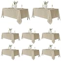 Fitable 8 Pack Nature Tablecloths 70x120 Inch for 6-8 Ft Rectangle Tables