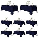 Fitable 8 Pack Navy Tablecloths 70x120 Inch for 6-8 Ft Rectangle Tables