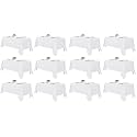 Fitable White Tablecloths for Rectangle Tables, 12 Pack - 70 x 120 Inches - Reusable and Washable Table Clothes for 6-8 Ft Tables, Polyester Fabric Table Covers for Wedding, Party, Banquet
