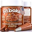 FitBake Chocolate Buttercream Frosting | Keto Frosting for Low Carb Desserts | Sugar Free Keto Icing | 0g Net Carbs | Gluten Free | Zero Sugar Naturally Sweetened Low Carb Food | Keto Friendly 8oz