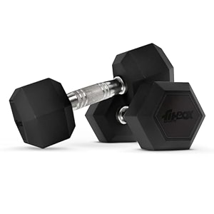 fitbox sports pro 10kg 5kg x 2 hex rubber coated dumbbells for home gym amp strength training - unisex