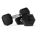 FitBox Sports Pro 15kg (7.5kg x 2) Hex Rubber Coated Dumbbells for Home Gym &amp; Strength Training - Unisex