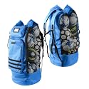 Fitdom XL Mesh Ball Bag with Backpack Straps & 2 Zippered Front Pockets