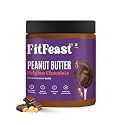 FitFeast Chocolate Peanut Butter, 380g | Delicious Nut Butter | Belgian Chocolate Spread | No Trans Fats, Cholesterol | 7g Protein Per Serve | Sweetened with Dates | Antioxidant-Rich | As Seen on Shark Tank