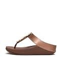 FitFlop Halo Bead-Circle Metallic Toe-Post Sandals