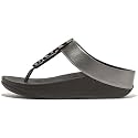 FitFlop Halo Bead-Circle Metallic Toe-Post Sandals