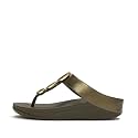 FitFlop Halo Bead-Circle Metallic Toe-Post Sandals